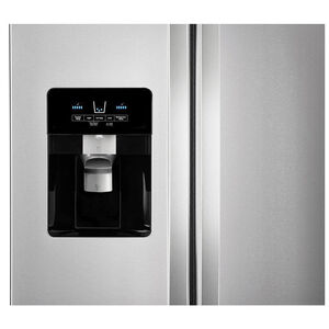 Whirlpool 36 in. 24.5 cu. ft. Side by Side Refrigerator with Ice & Water Dispenser - Fingerprint Resistant Stainless Steel, Stainless Steel, hires