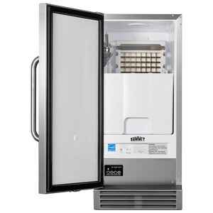 Summit 15 in. Built-In Undercounter Commercial-Use Ice Maker with 25 lb. Ice Storage, Auto-Defrost & Digital Control - Stainless Steel, , hires