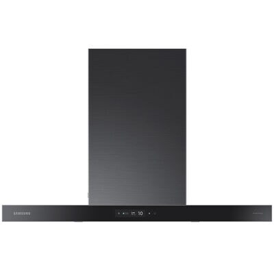 Samsung Bespoke 36 in. Chimney Style Smart Range Hood with 4 Speed Settings, 630 CFM & 1 LED Light - Deep Charcoal | NK36CB700W33