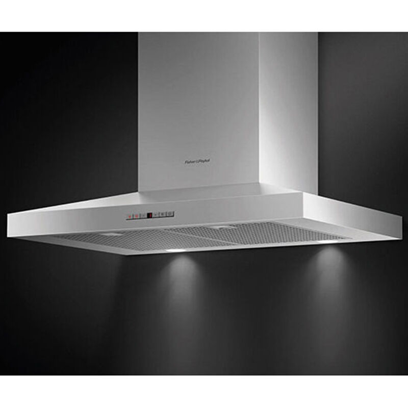 Fisher & Paykel Series 7 30 in. Chimney Style Range Hood with 4 Speed Settings, 600 CFM & 2 LED Lights - Stainless Steel, , hires