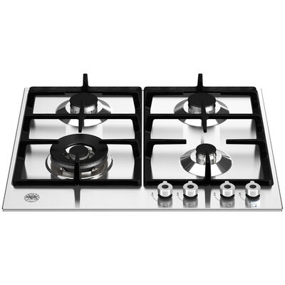 Bertazzoni Professional Series 24 in. Gas Cooktop with 4 Sealed Burners - Stainless Steel | PROF244CTXV
