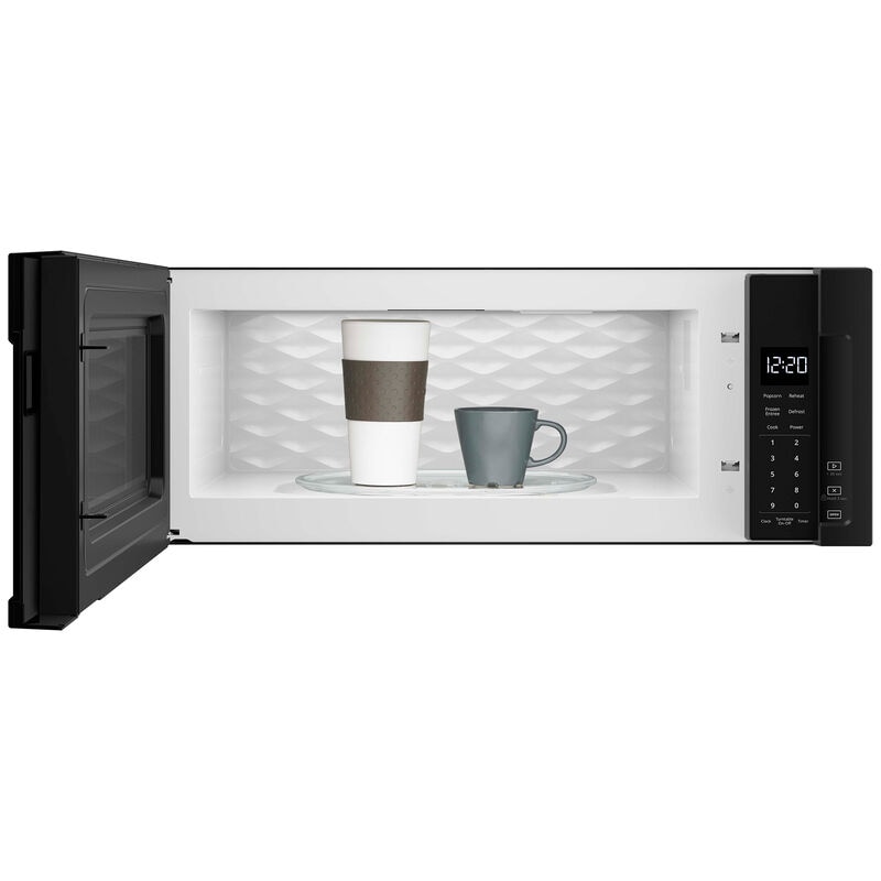 Whirlpool 30 in. 1.1 cu. ft. 1000W Low Profile Over-the-Range Microwave with 400 CFM - Black, Black, hires