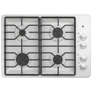 GE 30 in. Natural Gas Cooktop with 4 Sealed Burners - White, White, hires