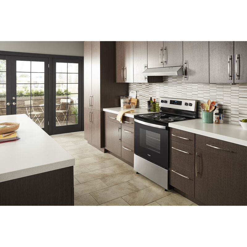 Whirlpool 30 in. 4.8 cu. ft. Electric Range with Coil Burners - Stainless Steel, Stainless Steel, hires
