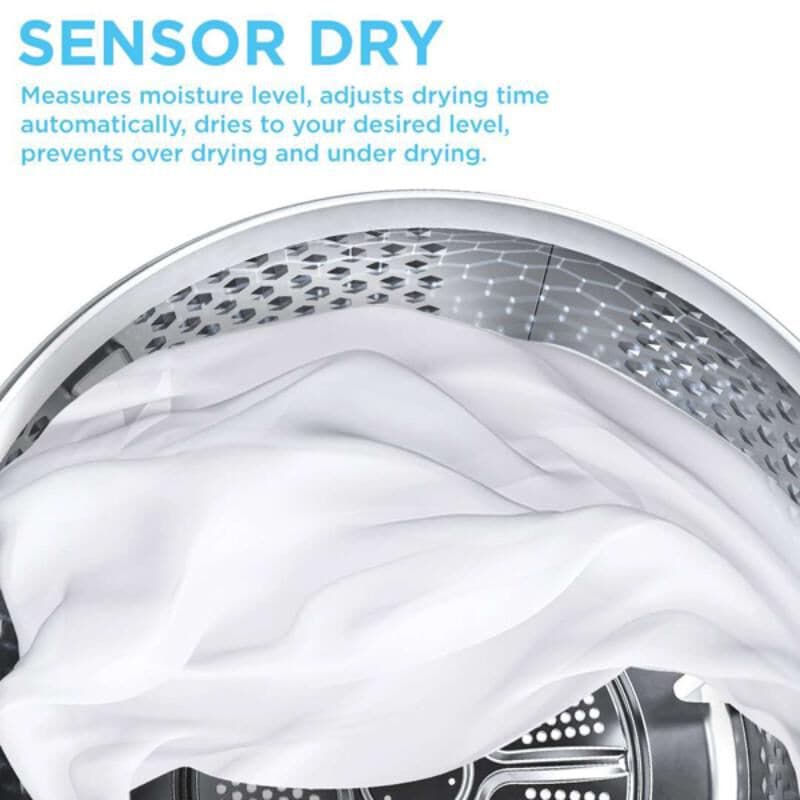 Midea 27 in. 7.0 cu. ft. Smart Gas Dryer with Sensor Dry & Sanitize Cycle - White, White, hires