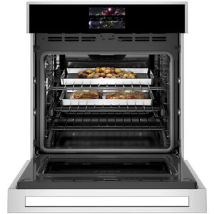 Monogram Minimalist Series 27" 4.3 Cu. Ft. Electric Smart Wall Oven with True European Convection & Self Clean - Stainless Steel, , hires