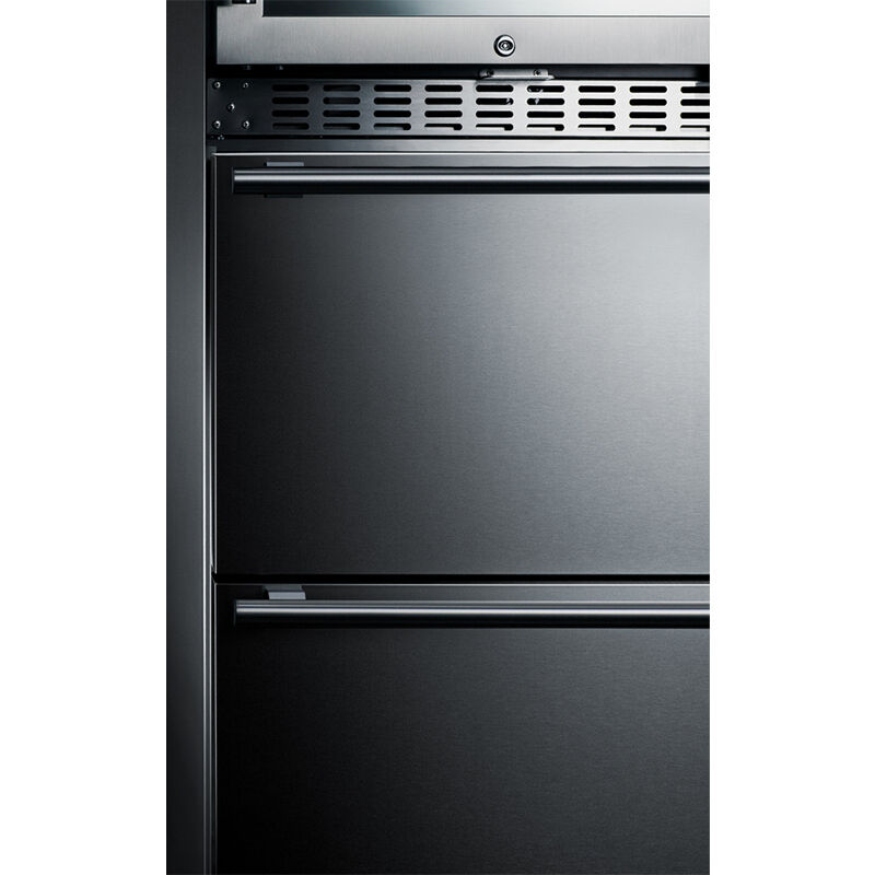 Summit 24 in. Built-In/Freestanding Wine Cooler with Dual Zones & 46 Bottle Capacity - Stainless Steel, , hires