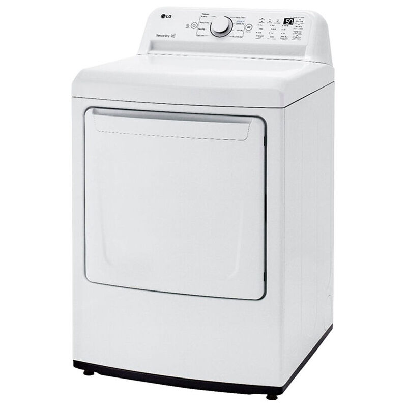 LG 27 in. 7.3 cu. ft. Electric Dryer with Sensor Dry Technology & Solid White Door Trim - White, , hires