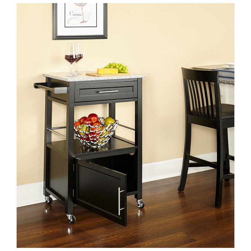 Flynn Kitchen Cart-Black, , hires