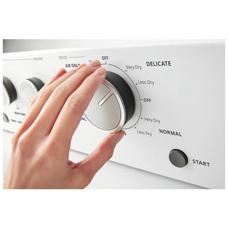 Whirlpool 27 in. Laundry Center with 3.5 cu. ft. Washer with 9 Wash Programs & 5.9 cu. ft. Electric Dryer & 4 Dryer Programs - White, , hires