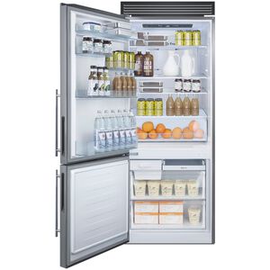 Summit 28 in. 14.6 cu. ft. Counter Depth Bottom Freezer Refrigerator - Stainless Steel, , hires