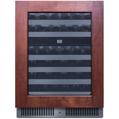 Summit 24 in. Undercounter Right-Hinged Wine Cooler with Metal Racks, Dual Temperature Zones & 48 Bottle Capacity - Custom Panel Ready | CL244WC2PNR