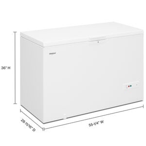 Whirlpool 55 in. 16.0 cu. ft. Garage-Ready Chest Freezer - White, , hires