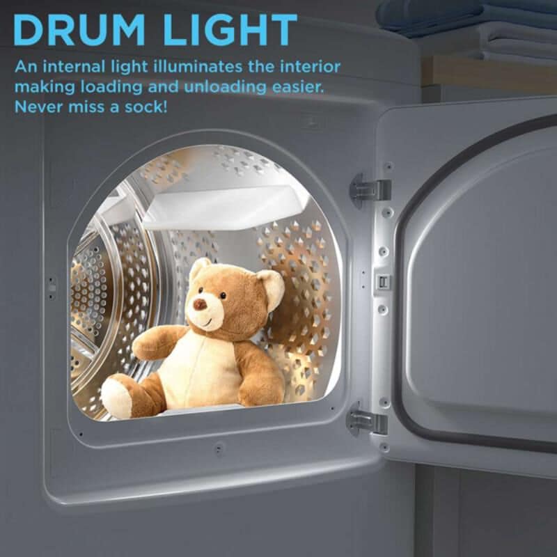 Midea 27 in. 7.0 cu. ft. Smart Electric Dryer with Sensor Dry & Sanitize Cycle - White, White, hires