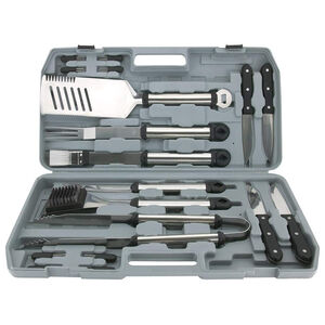 MR. BAR-B-Q 18 Piece Stainless Steel Tool Set, , hires