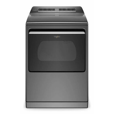 Whirlpool 27 " 7.4 Cu. Ft. Top Loading Gas Dryer with 36 Dryer Programs, 7 Dry Options, Sanitize Cycle, Wrinkle Care & Sensor Dry - Chrome Shadow | WGD8127LC