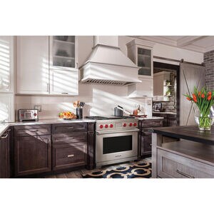 Wolf 42 in. Ducted Standard Style Range Hood with 2 LED Lights - Stainless Steel, , hires
