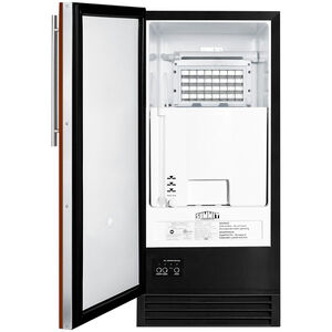 Summit 15 in. Ice Maker with 25 Lbs. Ice Storage Capacity, Clear Ice Technology & Digital Control - Custom Panel Ready, , hires