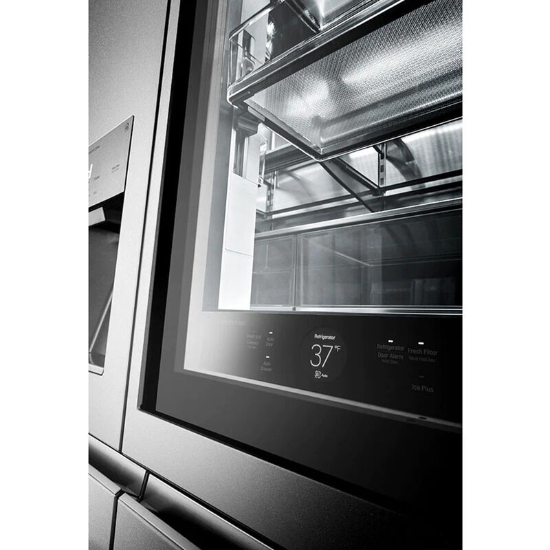 LG Signature 36 in. 22.8 cu. ft. Smart Counter Depth 4-Door French Door Refrigerator with External Ice & Water Dispenser- Textured Steel, , hires