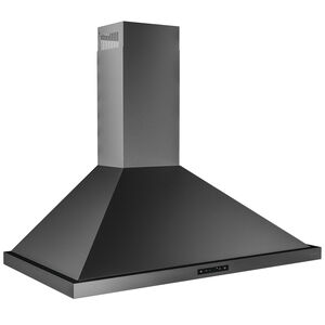 Zephyr 36 in. Convertible Chimney Style Range Hood with 600 CFM, 4 Fan Speeds & 2 LED Lights - Black Stainless, , hires