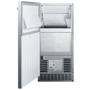 Summit 15 in. Ice Maker with 26 Lbs. Ice Storage Capacity, Clear Ice Technology & Digital Control - Stainless Steel, , hires