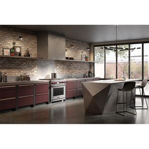 Wolf 36 in. 6.3 cu. ft. Smart Dual Convection Dual Fuel Range with 4 Sealed Burners & Griddle - Stainless Steel, , hires