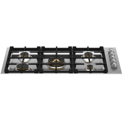 Bertazzoni Master Series 36 in. Gas Cooktop with 5 Sealed Brass Burners - Stainless Steel | MAST365QBXT