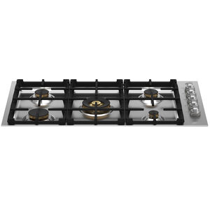 Bertazzoni Master Series 36 in. Gas Cooktop with 5 Sealed Brass Burners - Stainless Steel, , hires