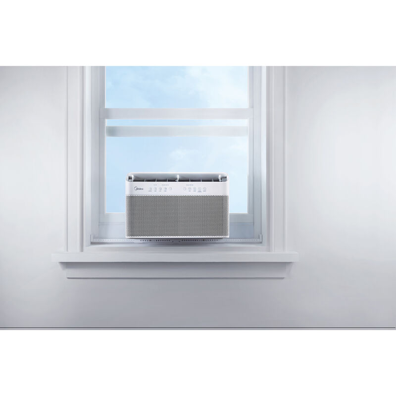 Midea 8,000 BTU 115V U-Shaped Smart Energy Star Window Air Conditioner with Inverter, 3 Fan Speeds, Sleep Mode & Remote Control - White, , hires