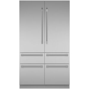 Thermador Freedom Collection 48 in. 26.8 cu. ft. Built-In Smart Counter Depth 6-Door French Door Refrigerator with Internal Water Dispenser - Stainless Steel, , hires
