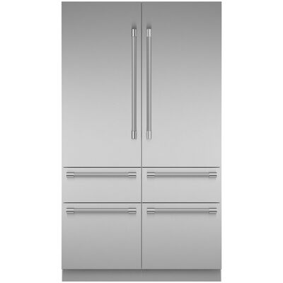 Thermador Freedom Collection 48 in. 26.8 cu. ft. Built-In Smart Counter Depth 6-Door French Door Refrigerator with Internal Water Dispenser - Stainless Steel | T48BT122NS