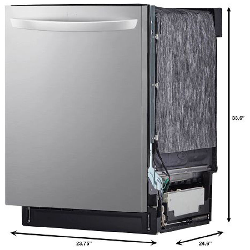 LG 24 in. Smart Built-In Dishwasher with Top Control, 42 dBA Sound Level,  15 Place Settings, 10 Wash Cycles & Sanitize Cycle - PrintProof Stainless  Steel | P.C. Richard & Son