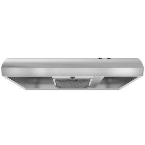Whirlpool 30 in. Standard Style Range Hood with 2 Speed Settings, 190 CFM, Ductless Venting & Incandescent Light - Stainless Steel, , hires