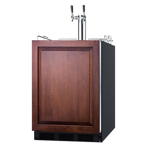 Summit 24 in. 5.5 Cu. Ft. Beer Dispenser with 2 Taps - Custom Panel Ready, , hires