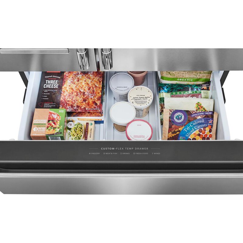 Frigidaire Professional 36 in. 21.4 cu. ft. Smart Counter Depth 4-Door French Door Refrigerator with Ice & Water Dispenser - Stainless Steel, , hires