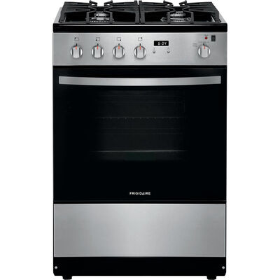 Frigidaire 24 in. 1.9 cu. ft. Gas Range with 4 Sealed Burners - Stainless Steel | FFGH2422US