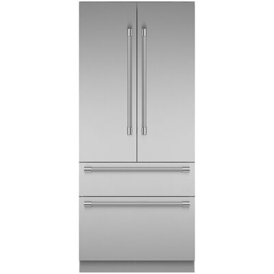 Thermador Freedom Collection 36 in. 18.8 cu. ft. Built-In Smart Counter Depth 4-Door French Door Refrigerator with Internal Water Dispenser - Stainless Steel | T36BT122NS