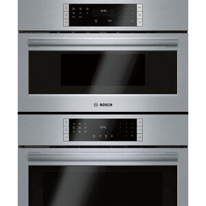 Bosch 800 Series 30" 6.2 Cu. Ft. Electric Smart Oven/Microwave Combo Wall Oven with True European Convection & Self Clean - Stainless Steel, , hires