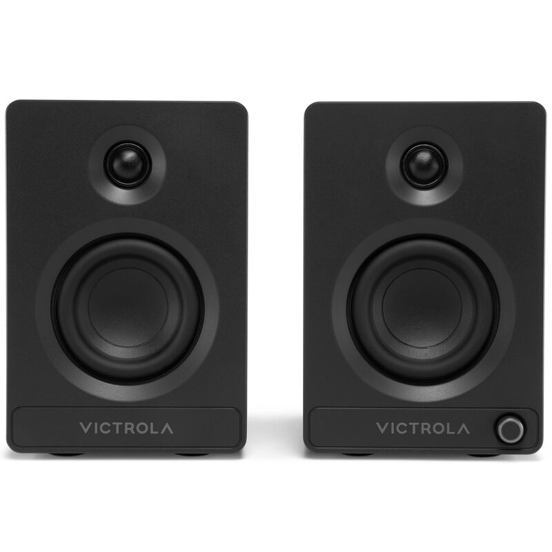 Victrola Tempo Bluetooth Bookshelf Speakers - Walnut, , hires