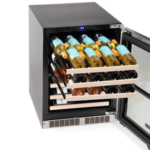Viking 5 Series 24 in. 5.2 cu. ft. Compact Built-In/Freestanding Wine Cooler with 48 Bottle Capacity, Dual Temperature Zones & Digital Control - Stainless Steel, , hires