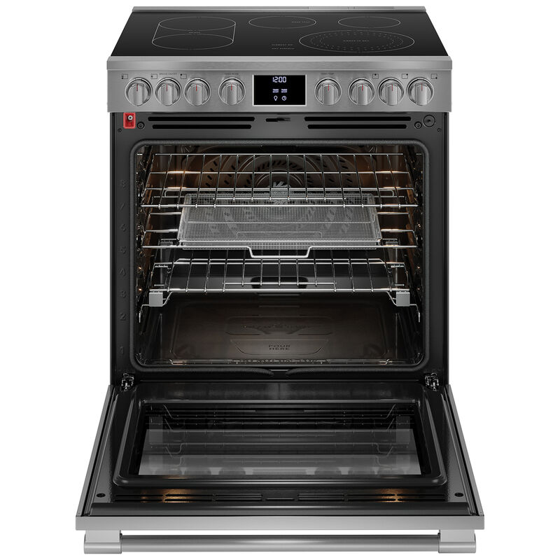 Frigidaire Professional 30 in. 6.2 cu. ft. Air Fry Convection Oven Freestanding Electric Range with 5 Smoothtop Burners - Stainless Steel, , hires