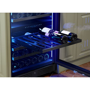 Zephyr Presrv Series 24 in. Compact Built-In/Freestanding 5.2 cu. ft. Wine Cooler with 45 Bottle Capacity, Dual Temperature Zone & Digital Control - Black Stainless Steel, , hires