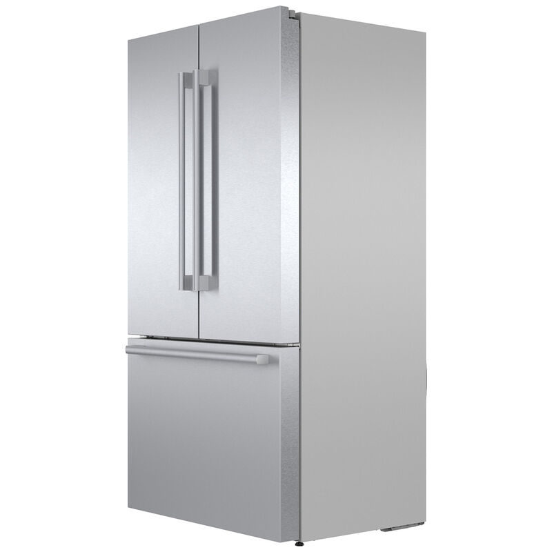 Bosch 800 Series 36 in. 20.8 cu. ft. Smart Counter Depth French Door Refrigerator with Internal Water Dispenser Anti-Finger Print Stainless Steel, Stainless Steel, hires