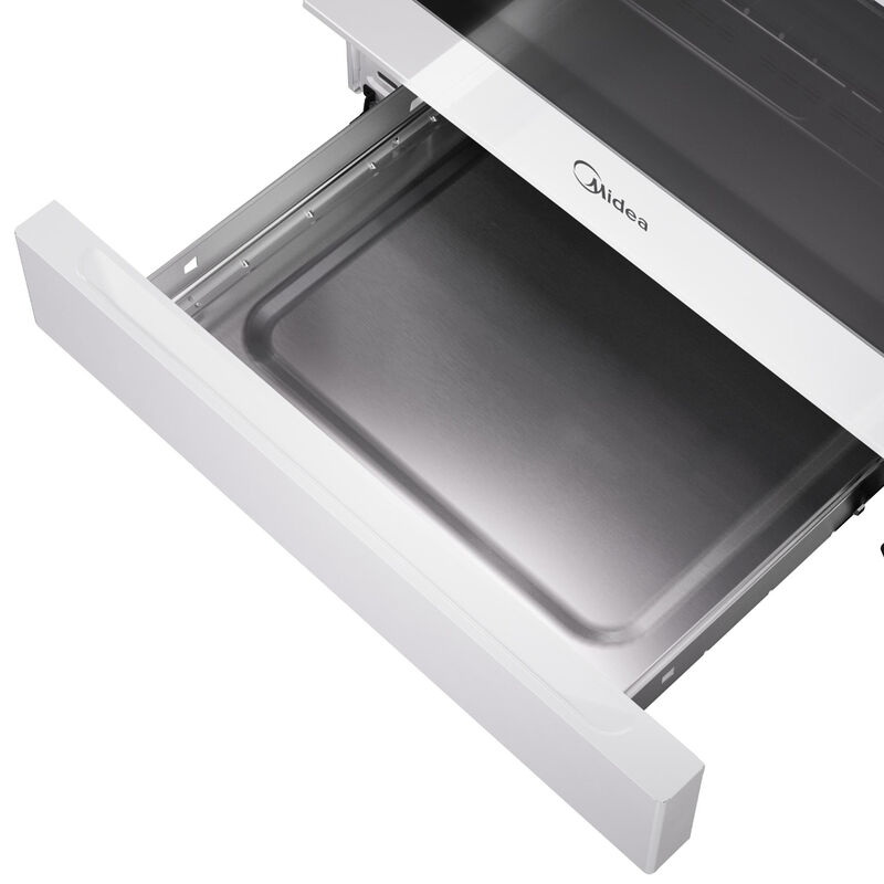 Midea 30 in. 6.3 cu. ft. Electric Range with Radiant Burners - White, White, hires