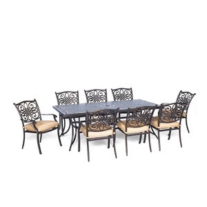 Hanover Traditions 9-Piece Dining Set with 8 Stationary Dining Chairs, , hires