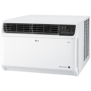 LG 23,500 BTU 230V Smart Energy Star Window/Wall Air Conditioner with Dual Inverter, 3 Fan Speeds, Sleep Mode & Remote Control - White, , hires
