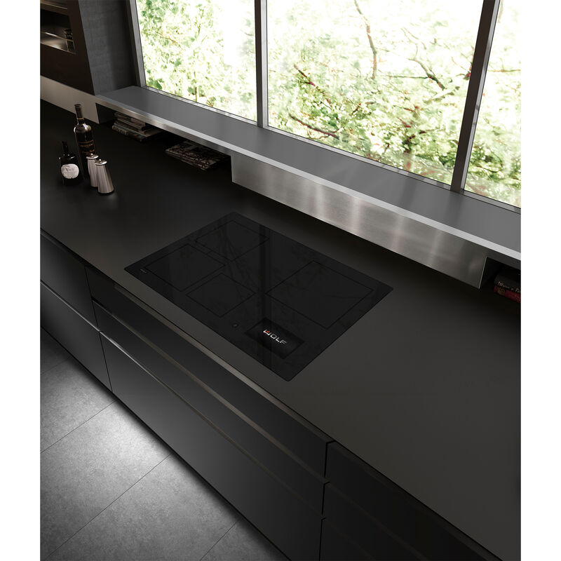 Wolf Contemporary 30 in. 4-Burner Induction Cooktop with Simmer Burner & Power Burner - Black, , hires