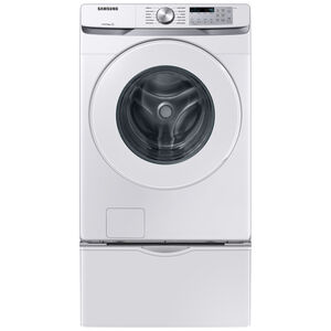 Samsung 27 in. 5.1 cu. ft. Smart Stackable Front Load Washer with Vibration Reduction Technology - White, White, hires
