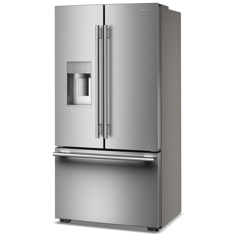 KitchenAid 36 in. 23.9 cu. ft. Counter Depth French Door Refrigerator with Ice & Water Dispenser - Stainless Steel with PrintShield Finish, , hires