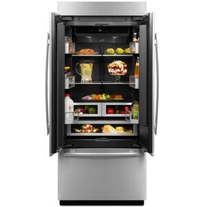 JennAir 36 in. 20.8 cu. ft. Built-In Counter Depth French Door Refrigerator with Ice Maker - Custom Panel Ready, , hires